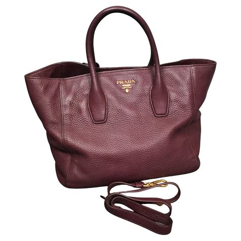 prada shopper vitello|Prada vitello leather tote.